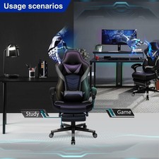 ELECWISH Gaming Chair: Ergonomic Swivel Recliner Office Seat Lumbar Support 7