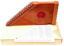 MINT Wooden Lap Harp In Original Box w/ Playing Instructions - Made in Mexico