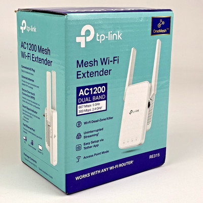 TP-Link AC1200 RE315 Wi-Fi ExtenderOneMesh, 1.2Gbp booster, Dual Band New in Box