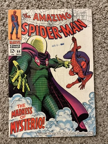Amazing Spider-Man #66 Nice Silver Age Superhero Marvel Comic 1968 FN+
