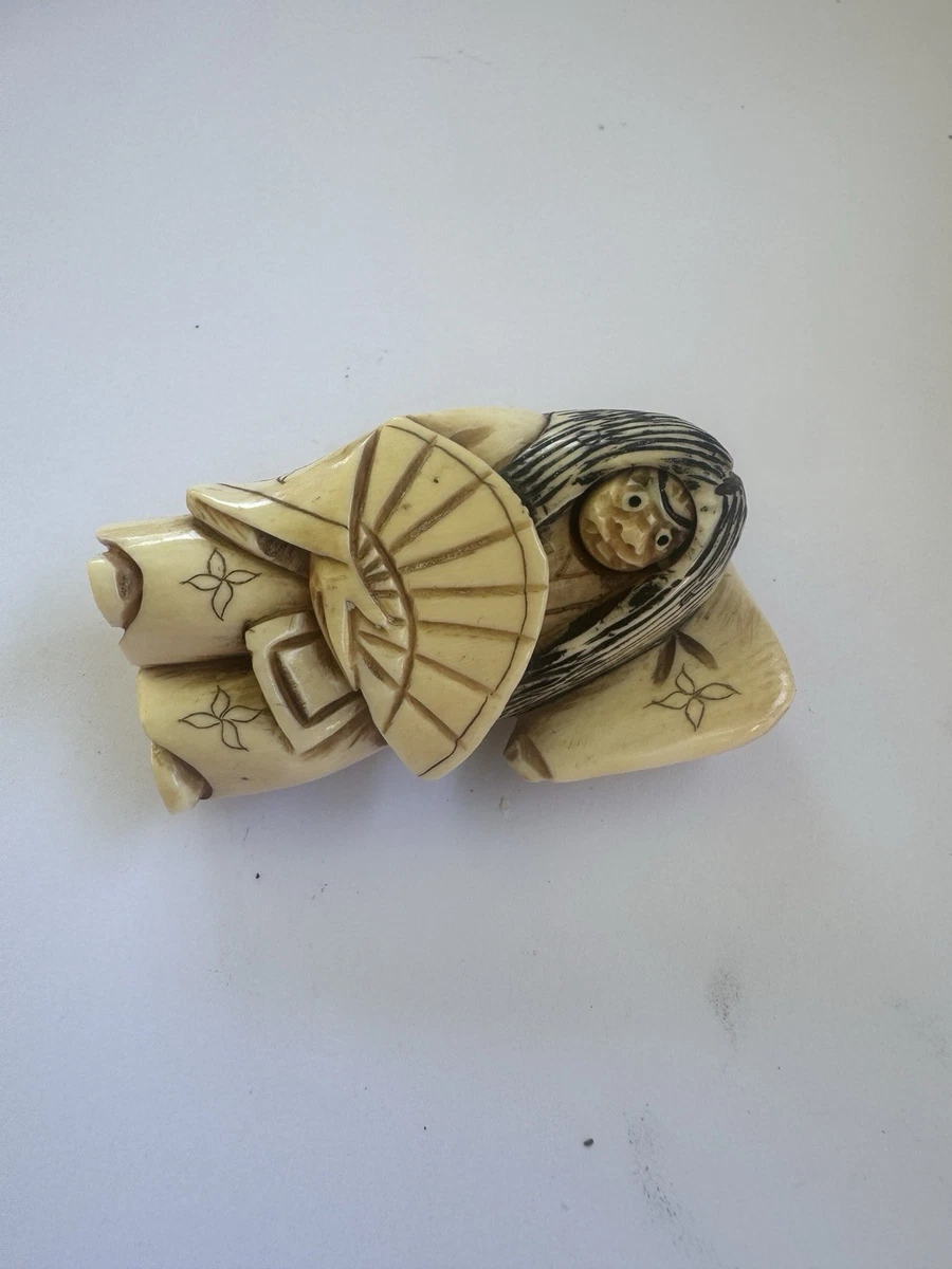根付 人物 天然素材 時代物 アンティーク netsuke Antique Japanese
