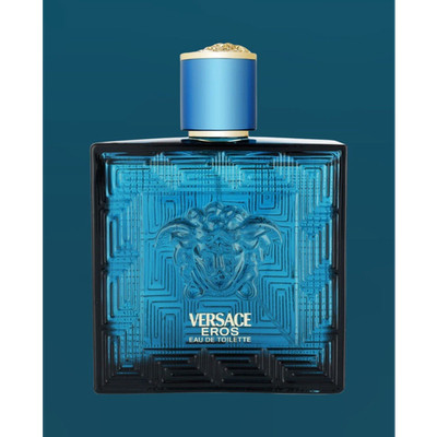 Versace Eros Eau de Toilette Spray Cologne Fragrance Bottle Regular 3.4 fl oz