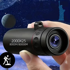 2026 2000X25 HD Compact Monocular Telescope Portable for Travel, Hiking US