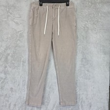 Vuori Corduroy Jogger Pants Mens Large Beige Stretch Elastic Waist Casual Slim