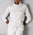 Bench Damen Sweatshirt Oberteil Rollkragen Langarm beige meliert Gr. 48/50 NEU