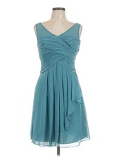 David's Bridal Women Green Cocktail Dress 10