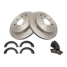 4pcs Ceramic Brake Rotor Pad Kit Parking Shoes for Infiniti QX56 QX80 BKA28496
