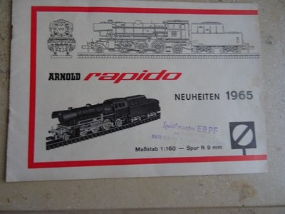 ARNOLD Rapido Neuheiten Prospekt 1965 sehr gut, SPUR N,  SELTEN