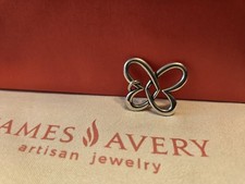James Avery Linked Hearts Butterfly Sterling Silver 925 Necklace Pendant Retired