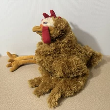 Folkmanis Two-Handed Chicken Rooster Hand Puppet Plush Stuffed Animal Soft Fur