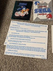 SEGA Manual Lot Of 10 (Game Gear, Genesis 32X, Promo Catalog, Console Paperwork)