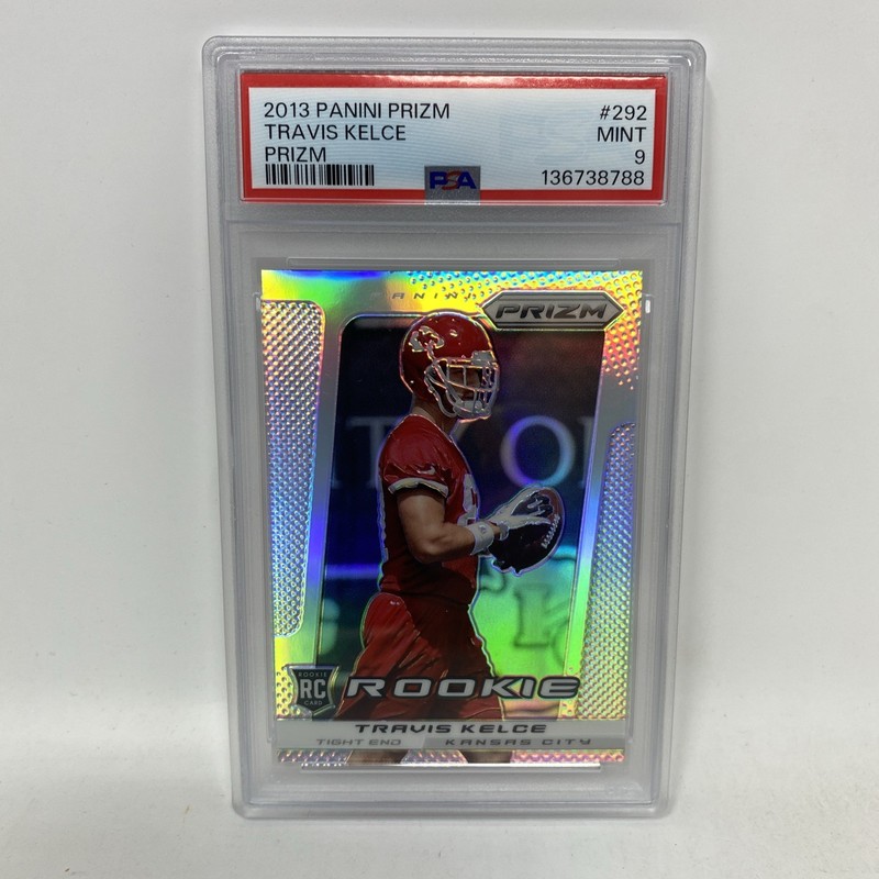 2013 Panini Prizm - Travis Kelce - Silver Prizm Rookie Card RC #292 - PSA 9