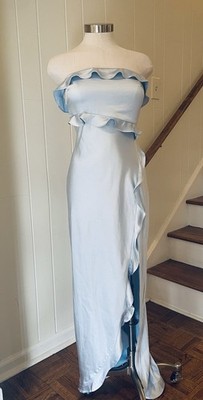Runaway The Label Lorena Ice Blue Maxi Dress New With Tags