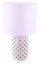 Canarm Luana Table Lamp, 16-Inch Transitional Design in White Finish with On/...