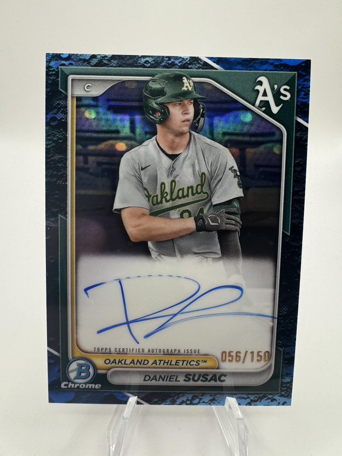 2024 Bowman Chrome Prospect Blue Lunar Refractor /150 Daniel Susac #CPA-DS Auto