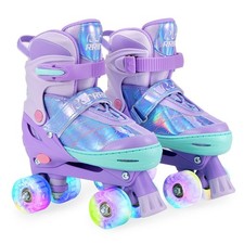 Adjustable Kids Roller Skates for Girls Boys with Light Up Wheels  Skates