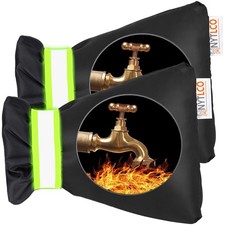 2Pack Outdoor Faucet Covers for Winter,8.3 H x 6.7 W Hose Bib Covers for Wint...