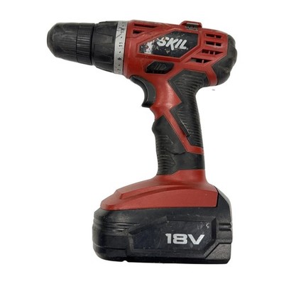 Skil 18V Cordless Drill Driver Keyless Chuck with 18V Battery Red No Charger