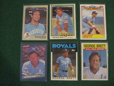 George Brett Kansas City Royals Hall of Fame 6 Card Lot Misc Baseball Cards