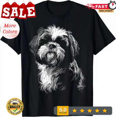 2025/Dog Lover Cute Animal Pet Art Graphic Shih Tzu T-Shirt, Unisex Tees