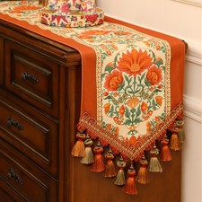 Coffee Table Runner Kitchen Dining Room Table Runner Retro Printed Wedding Decor