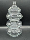 Vtg Anchor Hocking 3-Tier Clear Glass Apothecary Candy Dish With Lid