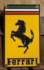 VINTAGE FERRARI 12” PORCELAIN DEALER DEALERSHIP SIGN ITALY GAS OIL HORSE