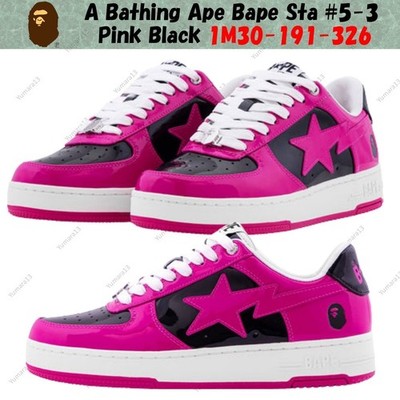A Bathing Ape Bape Sta #5-3 Pink Schwarz 1M30-191-326 Herren Gr.