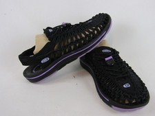 Womens Keen  Uneek  Bungee Cord Woven Sandals-Size 9-Black  Purple  1012199-EUC