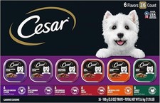 CESAR  Wet Dog Food Classic Loaf in Sauce Steak  Liver Variety Pack 3.5 oz