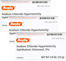 Rugby Sodium Chloride Eye Ointment 5 3.5g Pack of 3   Compare to Muro 128