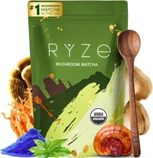 RYZE Mushroom Match Matcha 100% Brand New Authentic 30 Serving Bag NEW 3/27