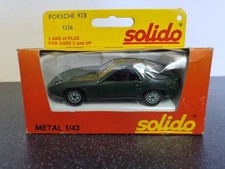 Vintage Solido 1:43 Porsche 928 Dark Green Diecast Model Car Boxed France 1336