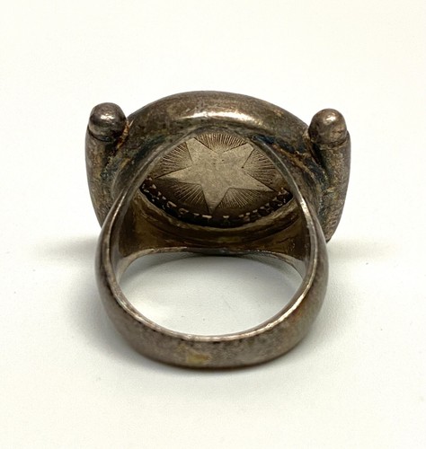 Antique Coin Ring Diez Centavos 1949 Sterling Silver - Picture 4 of 7