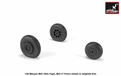 Armory Models 1/48 MiG-15bis Fagot (late) / MiG-17 Fresco wheels AR AW48033
