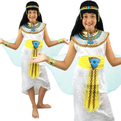 ILOVEFANCYDRESS EGYPTIAN QUEEN OF NILE COSTUME CLEOPATRA KIDS HISTORICAL BOOK DAY FANCY DRESS