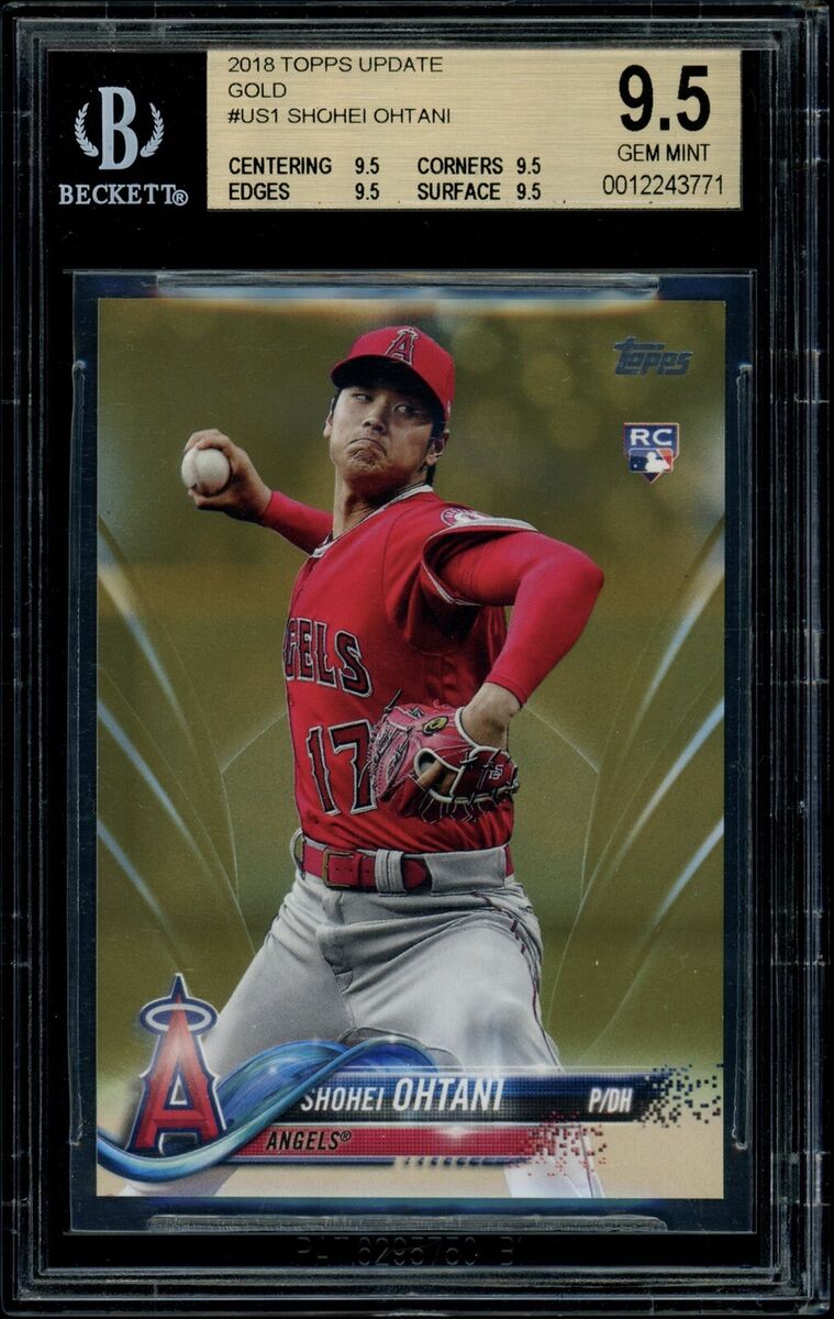 2018 Topps Update Shohei Ohtani Red Jersey - Gold /2018 #US1 BGS