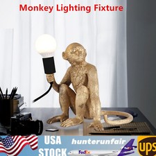 Vintage Resin Monkey Table Lamp Sitting Monkey Light Home/Office Table Lamp