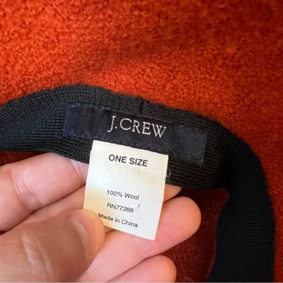 J Crew Women\'s 100% Wool Orange Bucket‎ Hat One Size Vintage Women main image 3