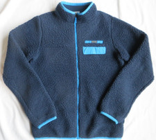 Columbia Sherpa Fleece Jacket Full Zip Warm Blue Boys L 14 16