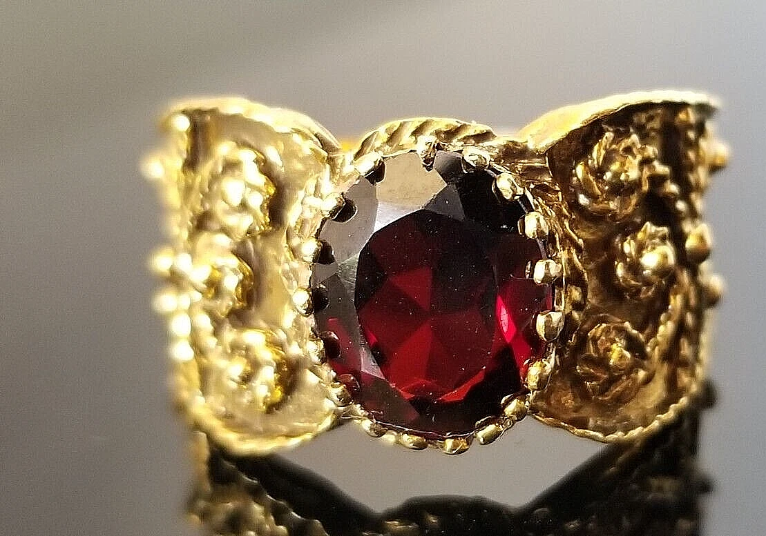 Vintage garnet 2024 rings ebay