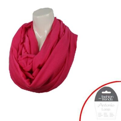 Damen Loop Schal » leichter Loopschal 175x80cm » Halstuch in fuchsia I pink » Da