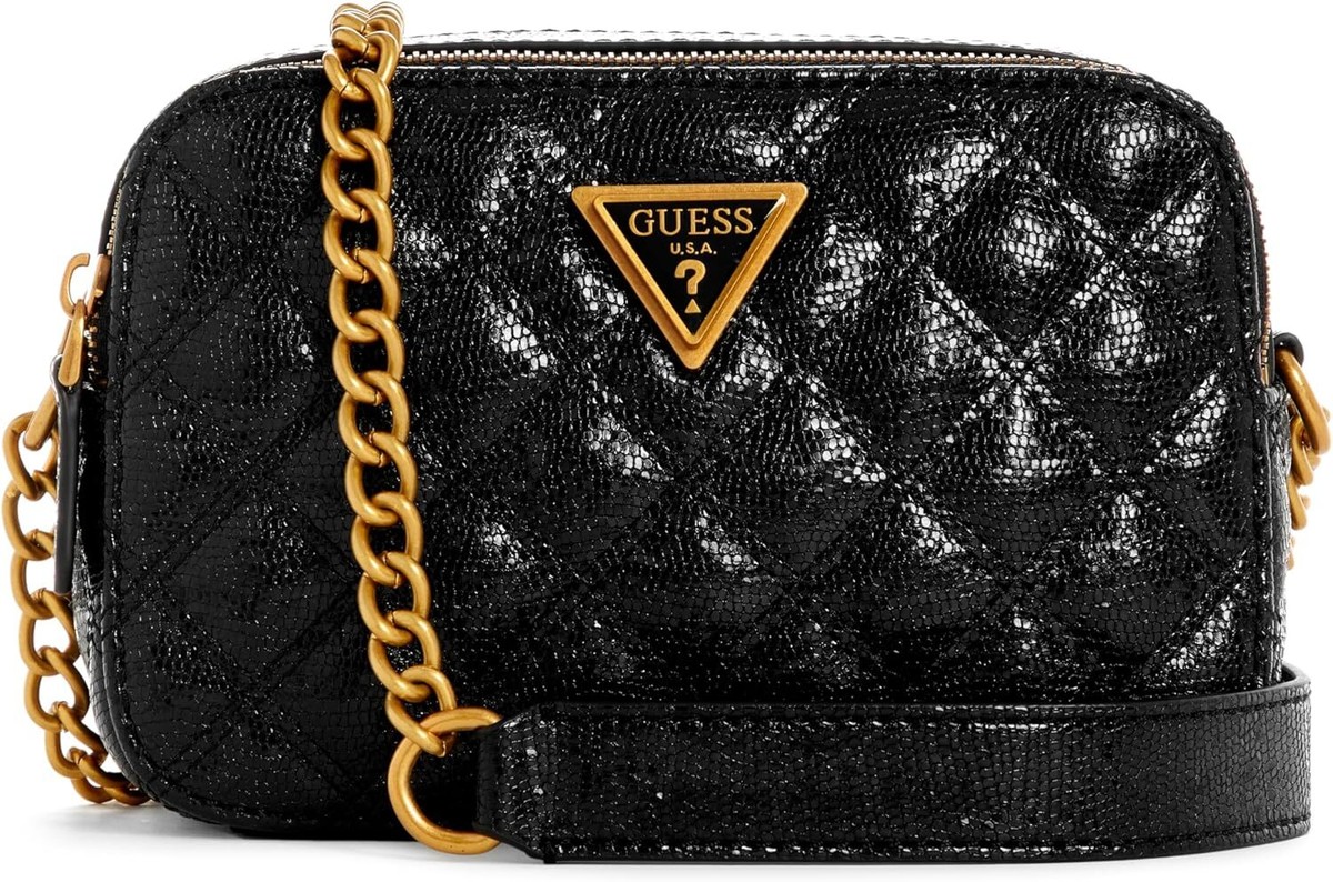 GUESS GIULLY CAMERA BAG QK874814 BLACK | eBay