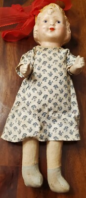 * antique doll ୨୧ ストローハットの ペグドールさん Antique K and K Toy Co. Alt, Beck & Gottschalck (?) Bisque