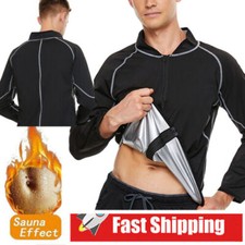 Men Neoprene Sauna Suit Waist Trainer Vest Body Shaper Gym Weight Loss Tank Top