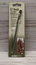 New Beadsmith EZ-Hook 3-in-1 Fastener Help to Zip Button Fasten Clothing Jewelry