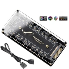 3Pin ARGB RGBW Cable for ASUS RGB 10Hub Splitter Strip Adapter PC Fan Cooler 5V