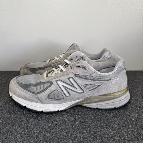 NEW BALANCE 990v4 Running Shoes Men’s 10 Gray Suede Low Top M990GL4 Made In USA - Picture 4 of 19