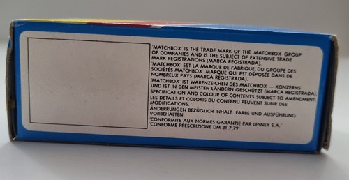 Light blue box 1981 Matchbox 1-75 MB50 Bronze Harley Davidson Motorcycle MIB - Picture 6 of 6