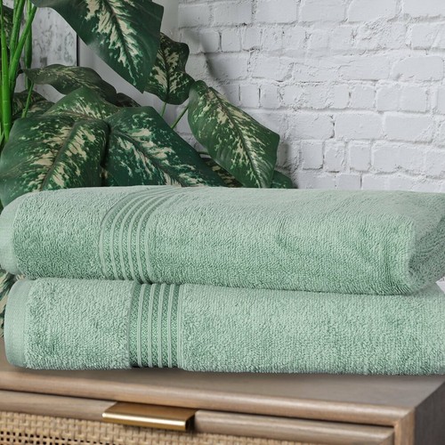 Juego de sábanas de baño de algodón egipcio 600 GSM/2 toallas corporales suaves y absorbentes de gran tamaño - Imagen 20 de 102